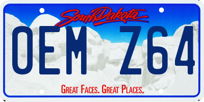 SD license plate 0EMZ64