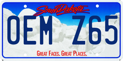 SD license plate 0EMZ65