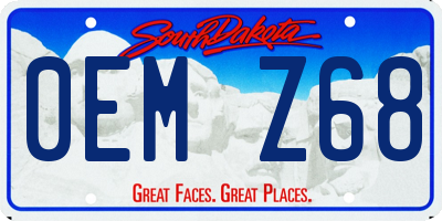 SD license plate 0EMZ68