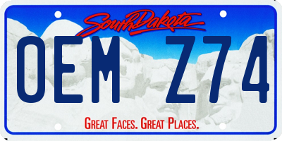 SD license plate 0EMZ74