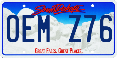 SD license plate 0EMZ76
