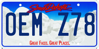 SD license plate 0EMZ78