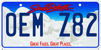 SD license plate 0EMZ82