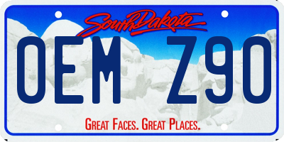 SD license plate 0EMZ90