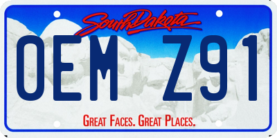 SD license plate 0EMZ91