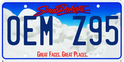 SD license plate 0EMZ95