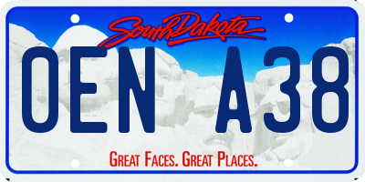 SD license plate 0ENA38