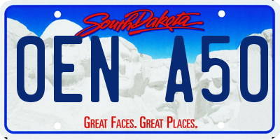 SD license plate 0ENA50