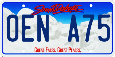 SD license plate 0ENA75