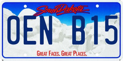 SD license plate 0ENB15