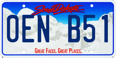 SD license plate 0ENB51