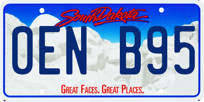 SD license plate 0ENB95