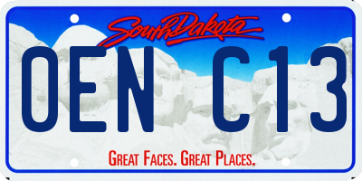 SD license plate 0ENC13