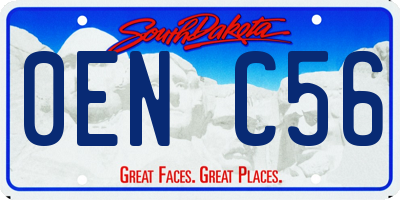 SD license plate 0ENC56