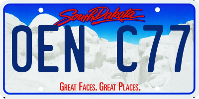 SD license plate 0ENC77