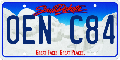 SD license plate 0ENC84