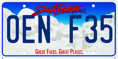 SD license plate 0ENF35