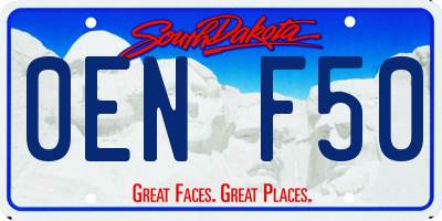 SD license plate 0ENF50