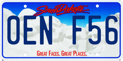 SD license plate 0ENF56