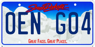 SD license plate 0ENG04