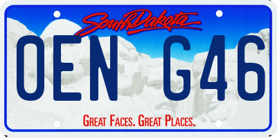 SD license plate 0ENG46