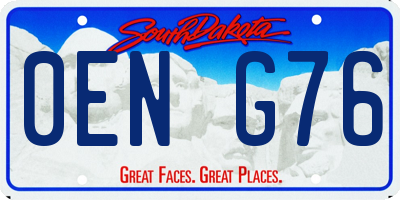 SD license plate 0ENG76