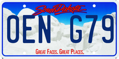 SD license plate 0ENG79
