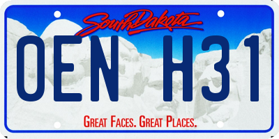 SD license plate 0ENH31