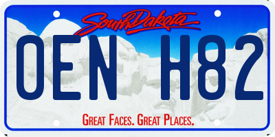 SD license plate 0ENH82