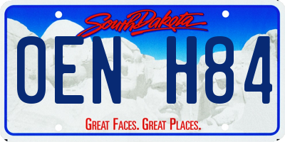 SD license plate 0ENH84