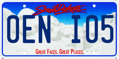 SD license plate 0ENI05