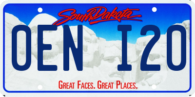 SD license plate 0ENI20