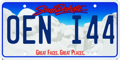 SD license plate 0ENI44