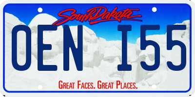 SD license plate 0ENI55