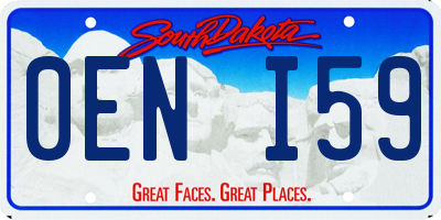 SD license plate 0ENI59