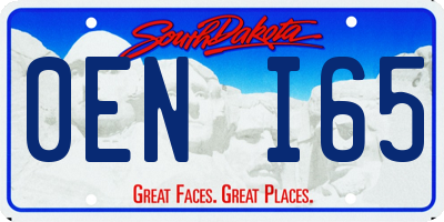 SD license plate 0ENI65