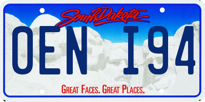 SD license plate 0ENI94