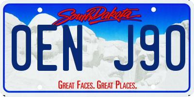 SD license plate 0ENJ90