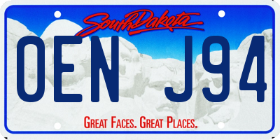 SD license plate 0ENJ94