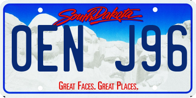 SD license plate 0ENJ96