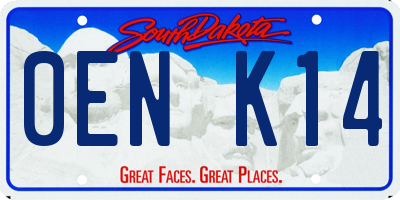 SD license plate 0ENK14