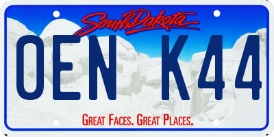SD license plate 0ENK44