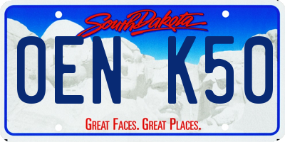 SD license plate 0ENK50