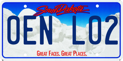 SD license plate 0ENL02