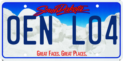 SD license plate 0ENL04