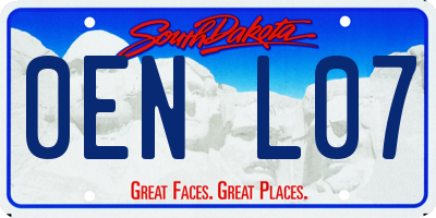 SD license plate 0ENL07