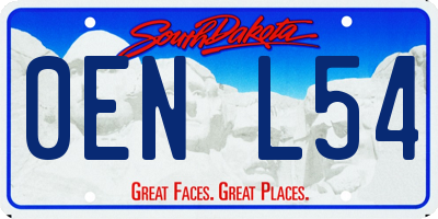 SD license plate 0ENL54