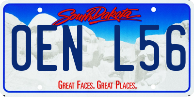 SD license plate 0ENL56