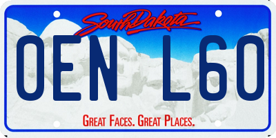 SD license plate 0ENL60