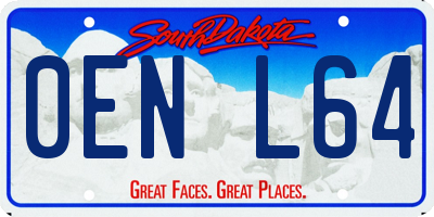 SD license plate 0ENL64